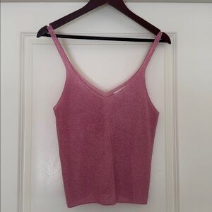Pink Sleeveless Knit Top